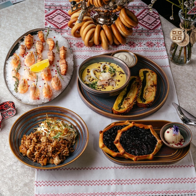 Foto alimentação do restaurante para o cardápio