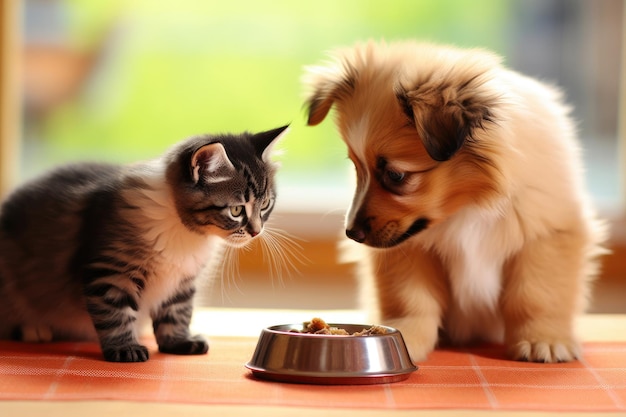 Alimentação Natural para Felinos e Caninos em Tigelas