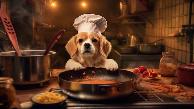 Alimentação para cães de cozinha