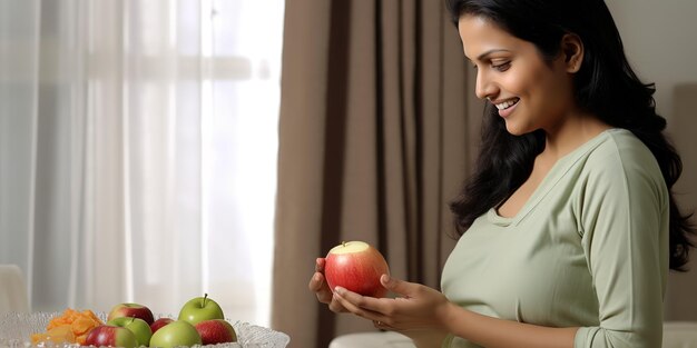 Alimentación saludable con manzanas para mí y mi bebé.