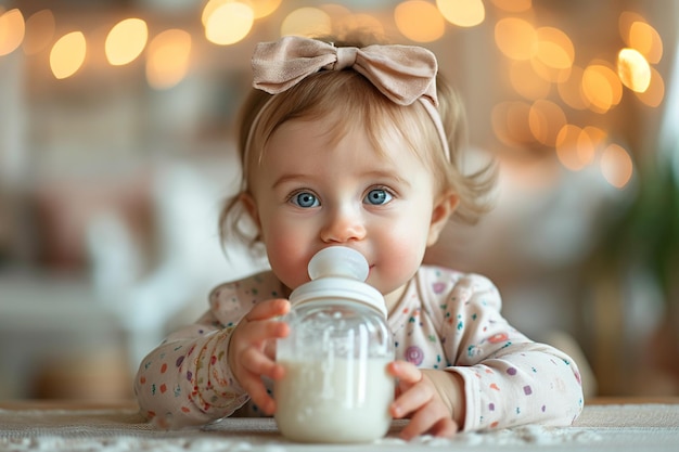 alimentar a un bebé con leche de una botella
