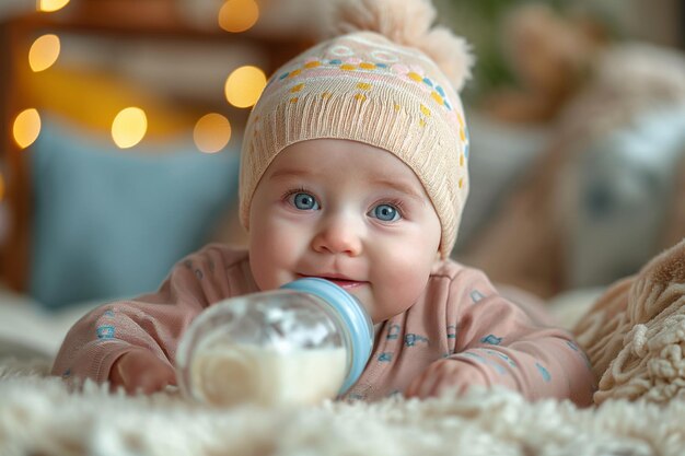 alimentar a un bebé con leche de una botella