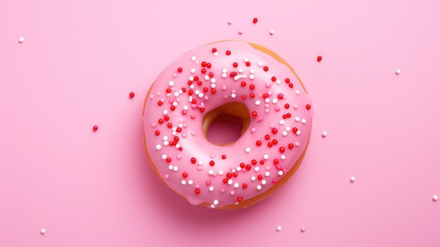 Alimento de rosquillas rosadas dulces