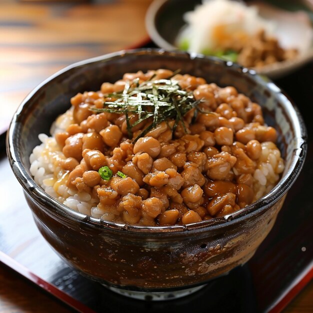 Foto alimentos à base de natto