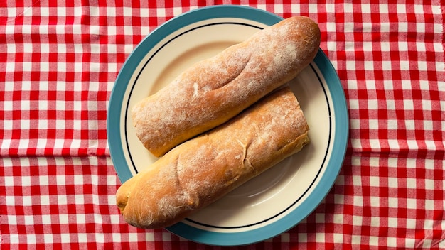 Alimentos de arte de pães longos bonitos