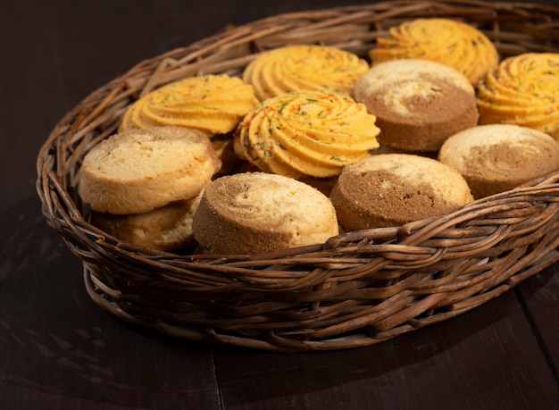 Alimentos dulces indios Nankhatai o galletas