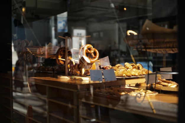 Alimentos exibidos no restaurante