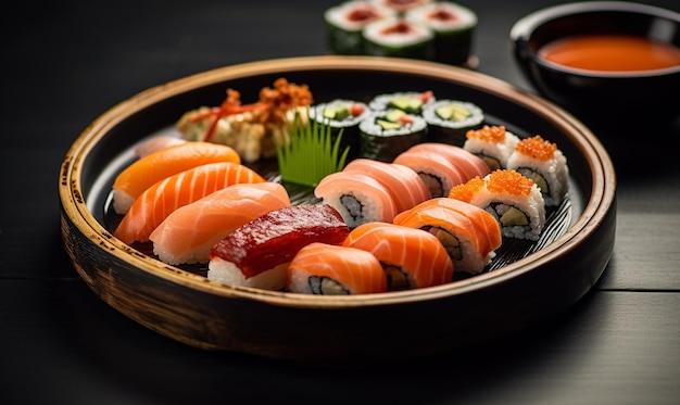 alimentos frescos de sushi