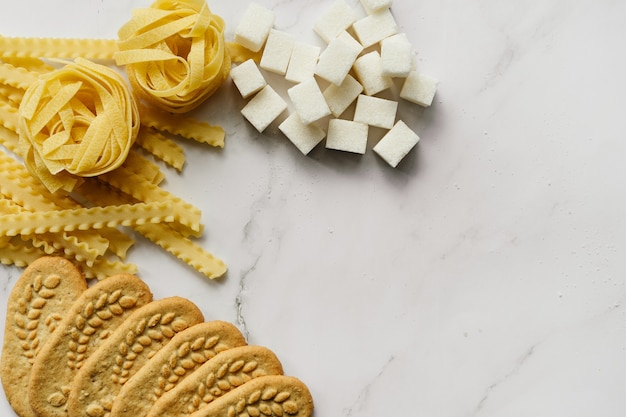 Foto alimentos inflamatorios galletas de azúcar pasta