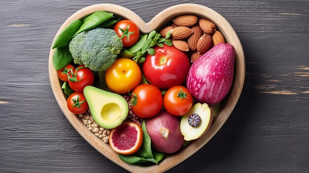 Alimentos nutricionales para el bienestar de la salud cardíaca