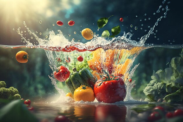 Alimentos nutritivos adequados para um estilo de vida saudável Alimentação saudável Frutas legumes água pura orgânica Dieta Alimentos calóricos Corpo bonito
