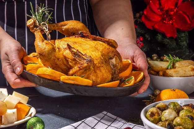 Alimentos para o jantar de natal ou ano novo