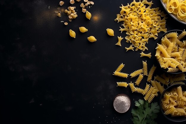 Alimentos planos para la pasta