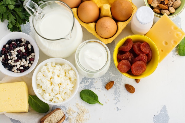 Alimentos ricos en calcio.