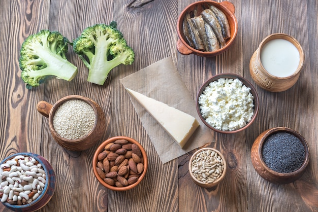 Alimentos ricos en calcio.