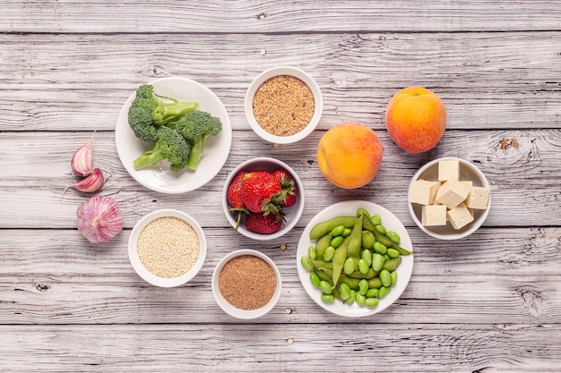 Foto alimentos ricos en estrógenos dieta para la menopausia