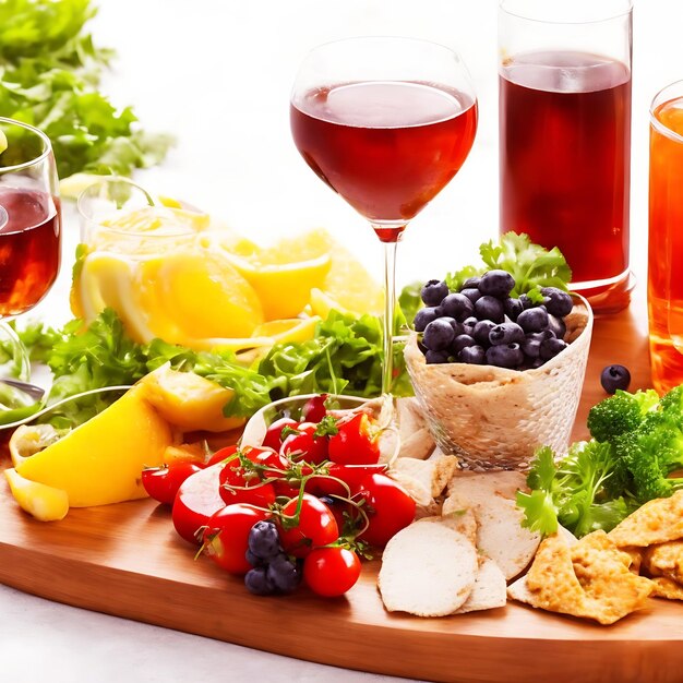 Alimentos saborosos e bebidas Alimentos saborosos Generative Ai
