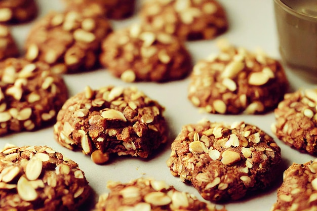 Alimentos saludables para el desayuno cereales Galletas de avena