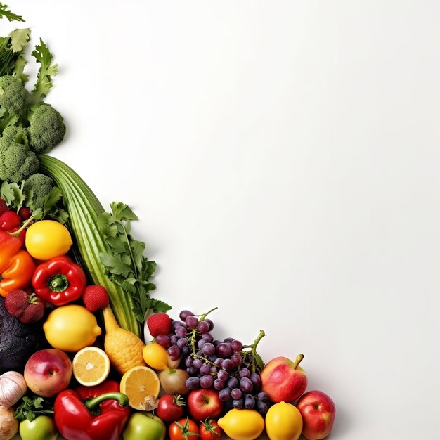 Alimentos Saludables Frutas y Verduras IA Generativa