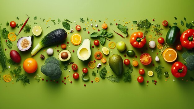 Alimentos saludables y limpios