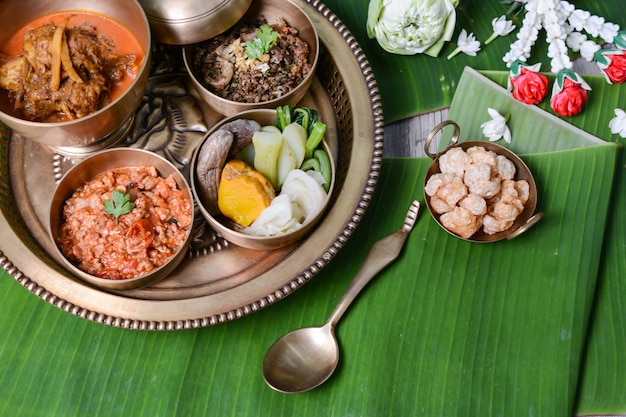 Foto alimentos tradicionales del norte de tailandia