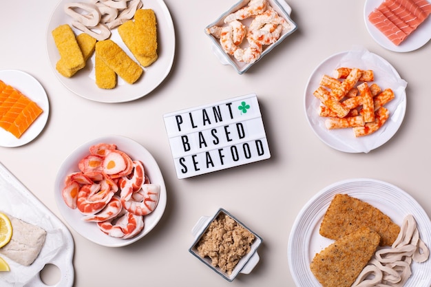 Alimentos veganos à base de peixes e frutos do mar que reduzem a pegada de carbono