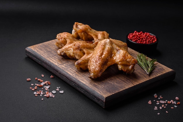 Alitas de pollo al horno con sal especias y hierbas