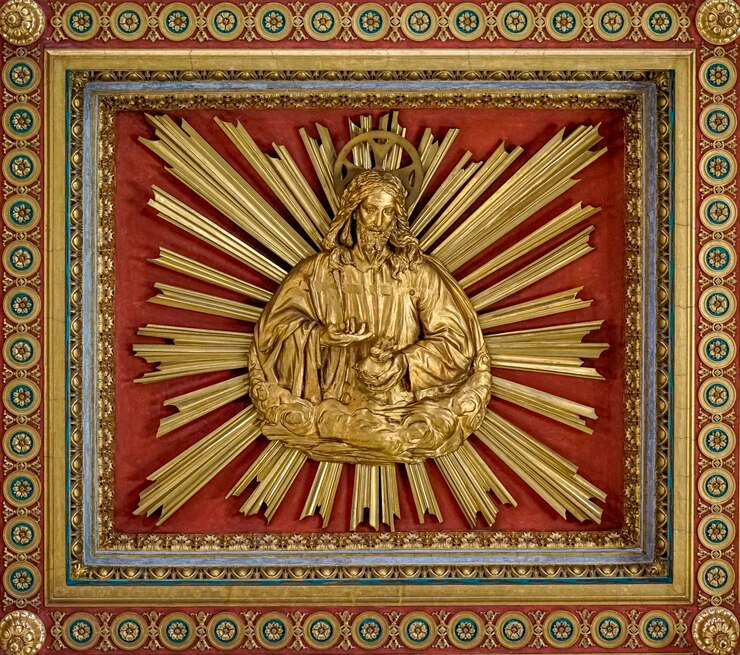 Foto alívio de jesus de ouro