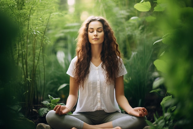 Alivio del estrés mediante la meditación y la atención plena IA generativa