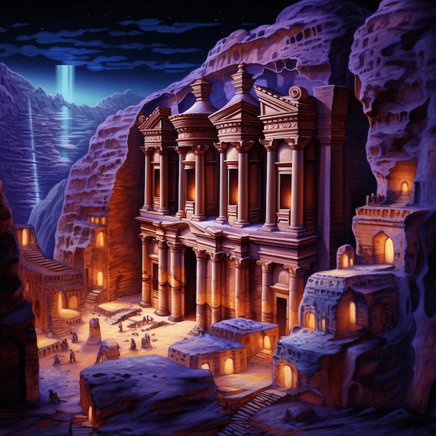 AlKhazneh en la ciudad de Petra