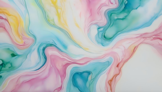 Foto alkohol-marmor-tinte-textur in pastellfarbenem hintergrund