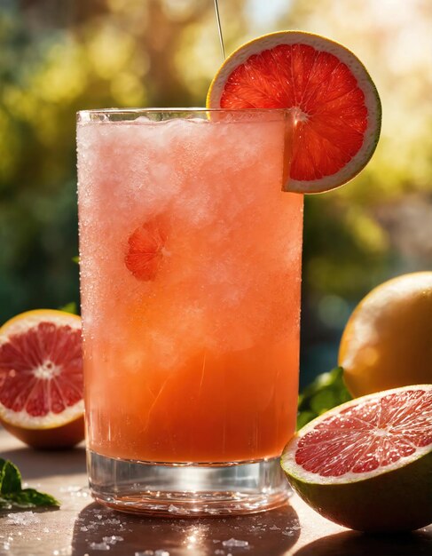 Alkoholischer Cocktail mit Grapefruit und Eis Selektiver Fokus ai generativ