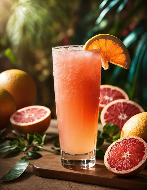 Alkoholischer Cocktail mit Grapefruit und Eis Selektiver Fokus ai generativ