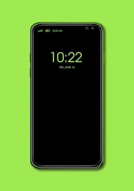 All-Bildschirm schwarz Smartphone isoliert. 3D render