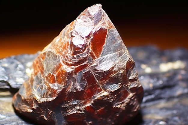 Alleganyite es una rara piedra natural preciosa en un fondo negro generado por la IA.