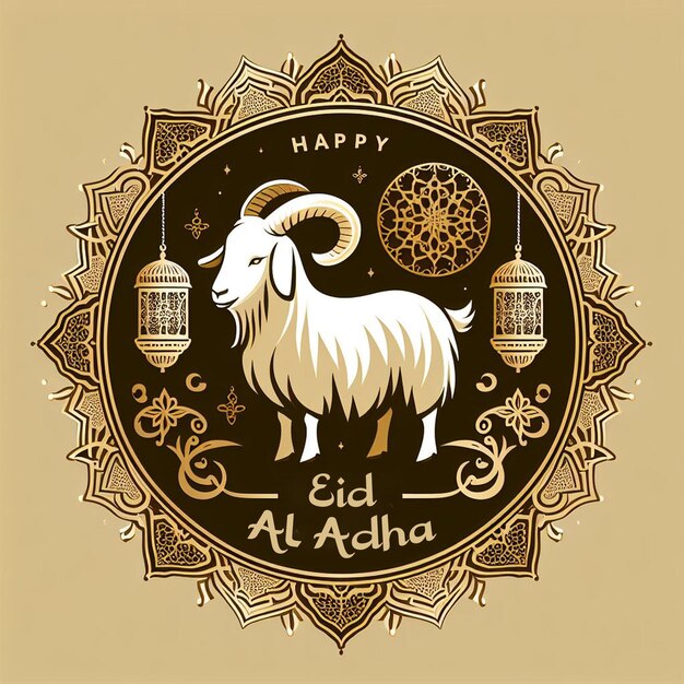 Foto alles gute zum eid al adha gold theme