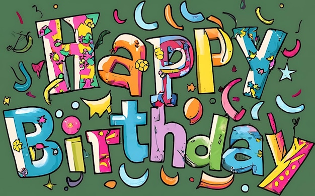 Alles Gute zum Geburtstag Design Clip Art