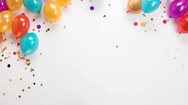 Alles Gute zum Geburtstag Hintergrund mit Luftballons Illustration AI Generativ