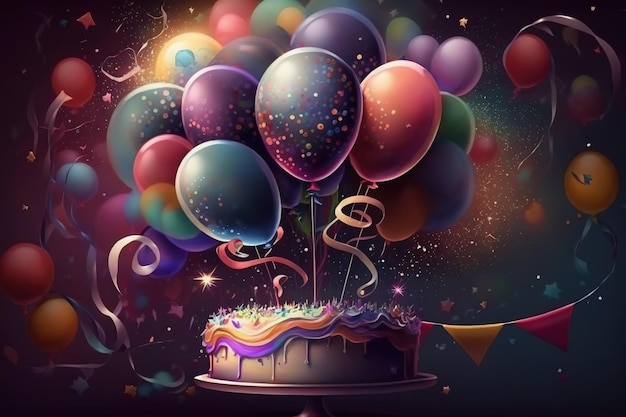 Alles Gute zum Geburtstag Hintergrundbild Illustration