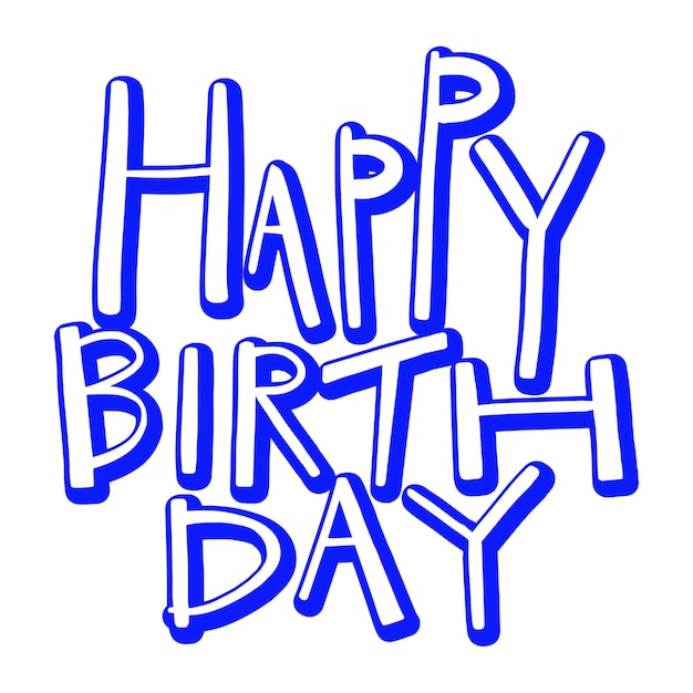 Alles Gute zum Geburtstag png-Typografie-Aufkleber durchsichtiger Hintergrund