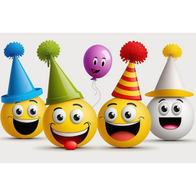 Alles Gute zum Geburtstag Vektor-Smileys-Grüße entwerfen mit Spaß