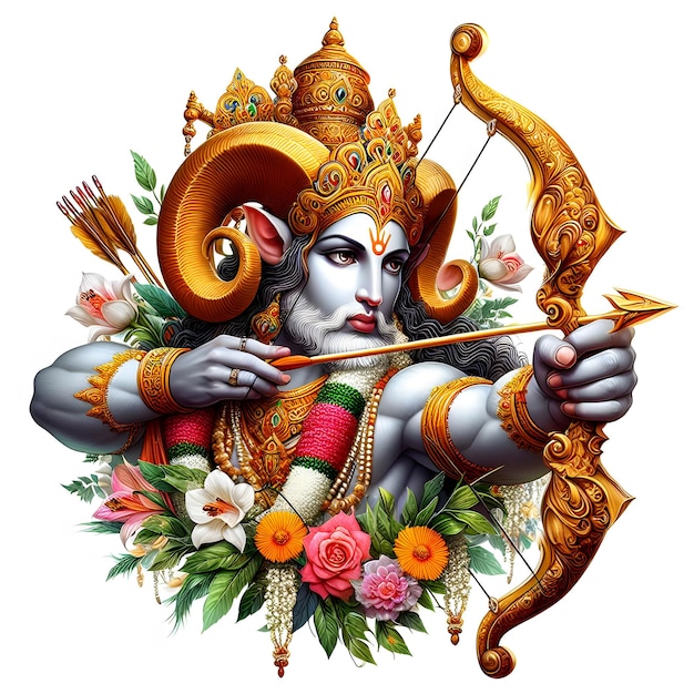 Alles Gute zum Ram Navami-Festival Indiens, Herr Rama