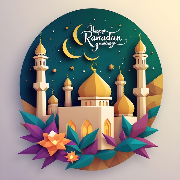 Alles Gute zum Ramadan für Media Social Post