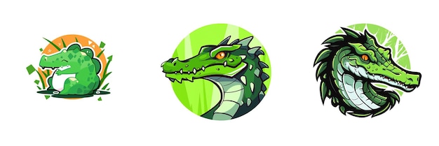 Foto alligator- und krokodil-logo 2d