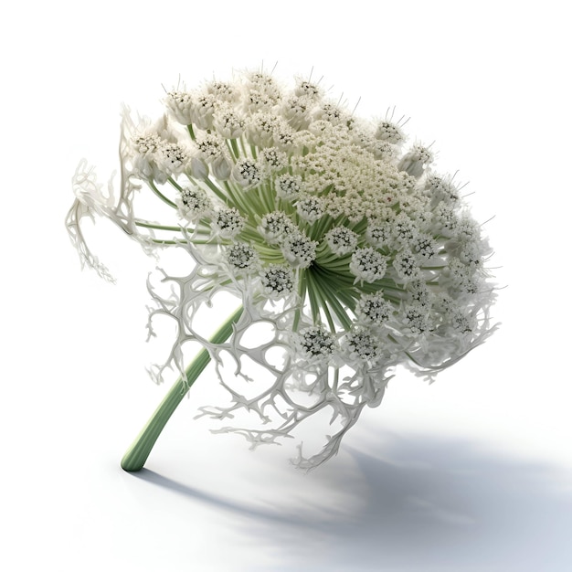 Allium giganteum flor aislada sobre fondo blanco ilustración 3D