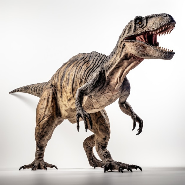 Allosaurus isoliert auf weißem Hintergrund Generative KI