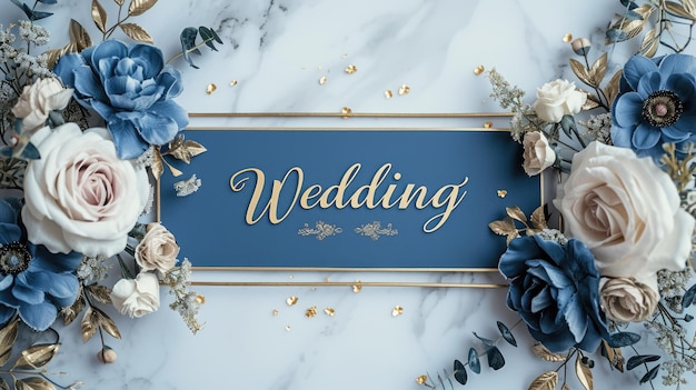 Allure romántico tarjeta de invitación de boda cautivadora adornada con texto de boda mezclando elegancia