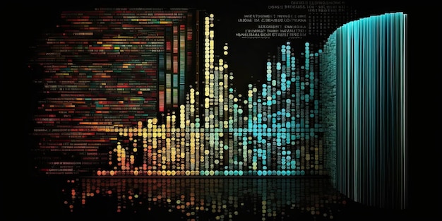 Almacén de análisis de datos de base de datos de ilustración generada por Ai