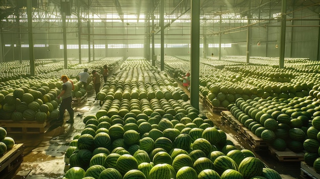 Almacén logístico de sandías