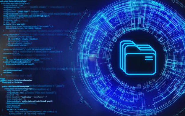 Foto almacenamiento en línea de datos corporativos seguridad de la información